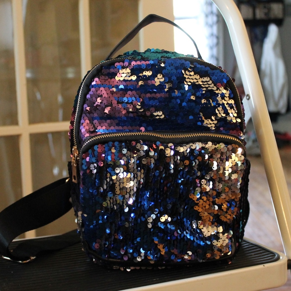 mermaid sequin mini backpack, brand new